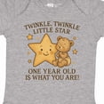 thumbnail image 4 of Inktastic Twinkle Twinkle Little Star One Year Old Birthday Boys or Girls Baby Bodysuit, 4 of 5