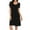 Black womens summer dresses clearance sale, variant on Dyegold Sundresses for Women Casual Beach - Flowy Dresses for Women V Neck Short Sleeve Button Down Plain Tshirt Midi Sundress Loose Fit Summer Holiday Dresses