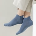 thumbnail image 2 of Elvqul Socks for Men Ankle Solid Soft Basic Cotton Blue Non Slip Mens Sock 6 Pairs, 2 of 9