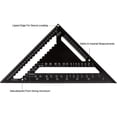thumbnail image 4 of Transportador ZHAOCHENG Regla de Ángulo Cuadrado Triangular Herramienta de Medición de Aleación de Aluminio 12 pulgadas Negro, 4 of 5