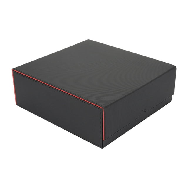 TISHITA Card Deck Box Storage Practical Football Cards Collectible Game Card Storage Black Red