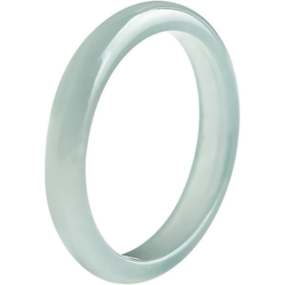 Natural Jade Real Jadeite Blue or Deep Green Jadeite Ring with Floating Patterns Good Luck Fengshui Jewelry Jade Gemstone Gift for Women Men Unisex with Gift Box