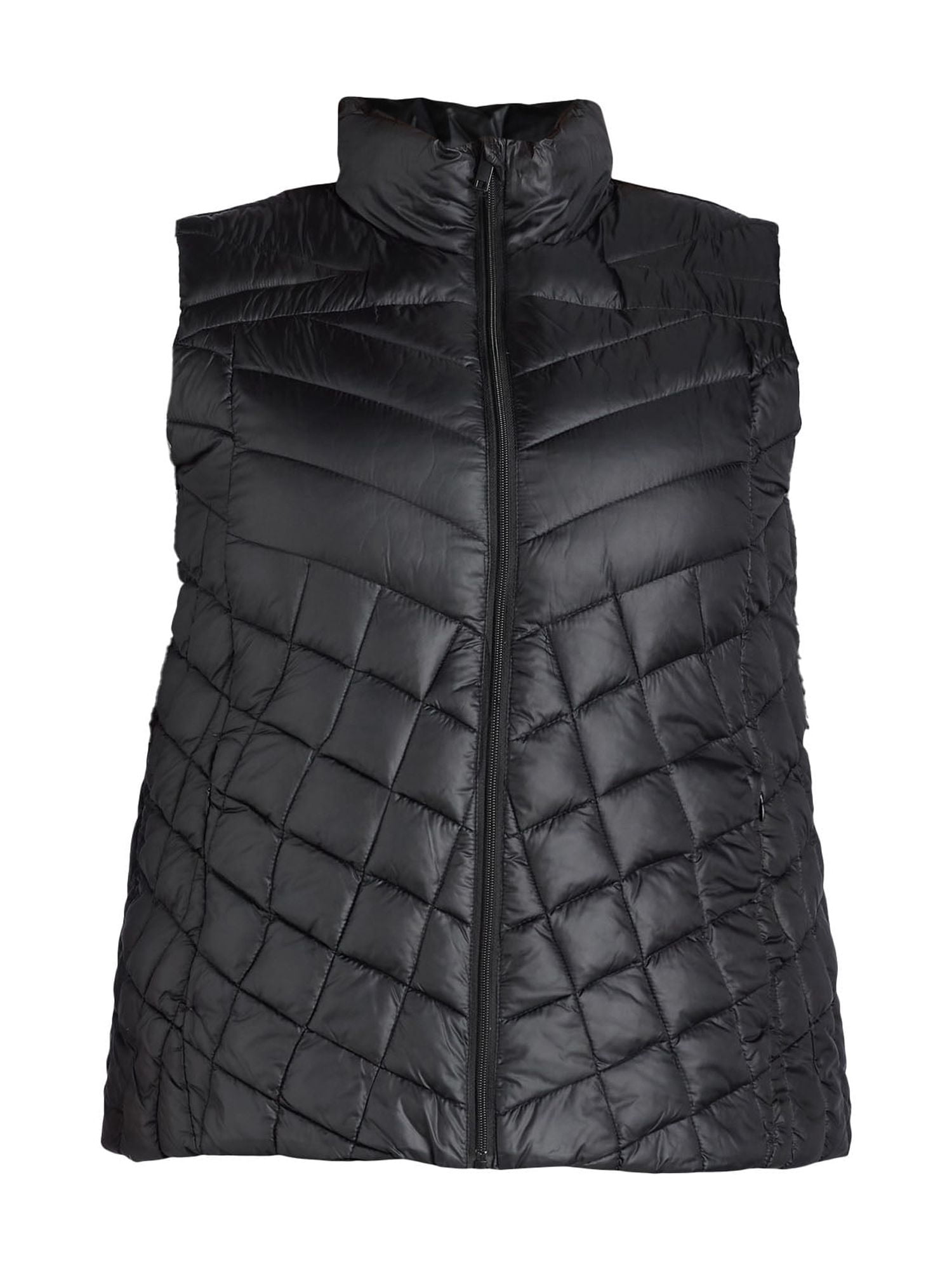 Big Chill Women's Chevron Quilted Puffer Vest, Midweight, Sizes S-3X