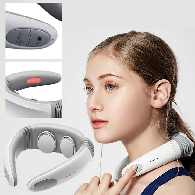 XWSHYW Equipo de Masaje Protector de Cuello con Vibración Cervical Calentamiento de Hombros y Cuello