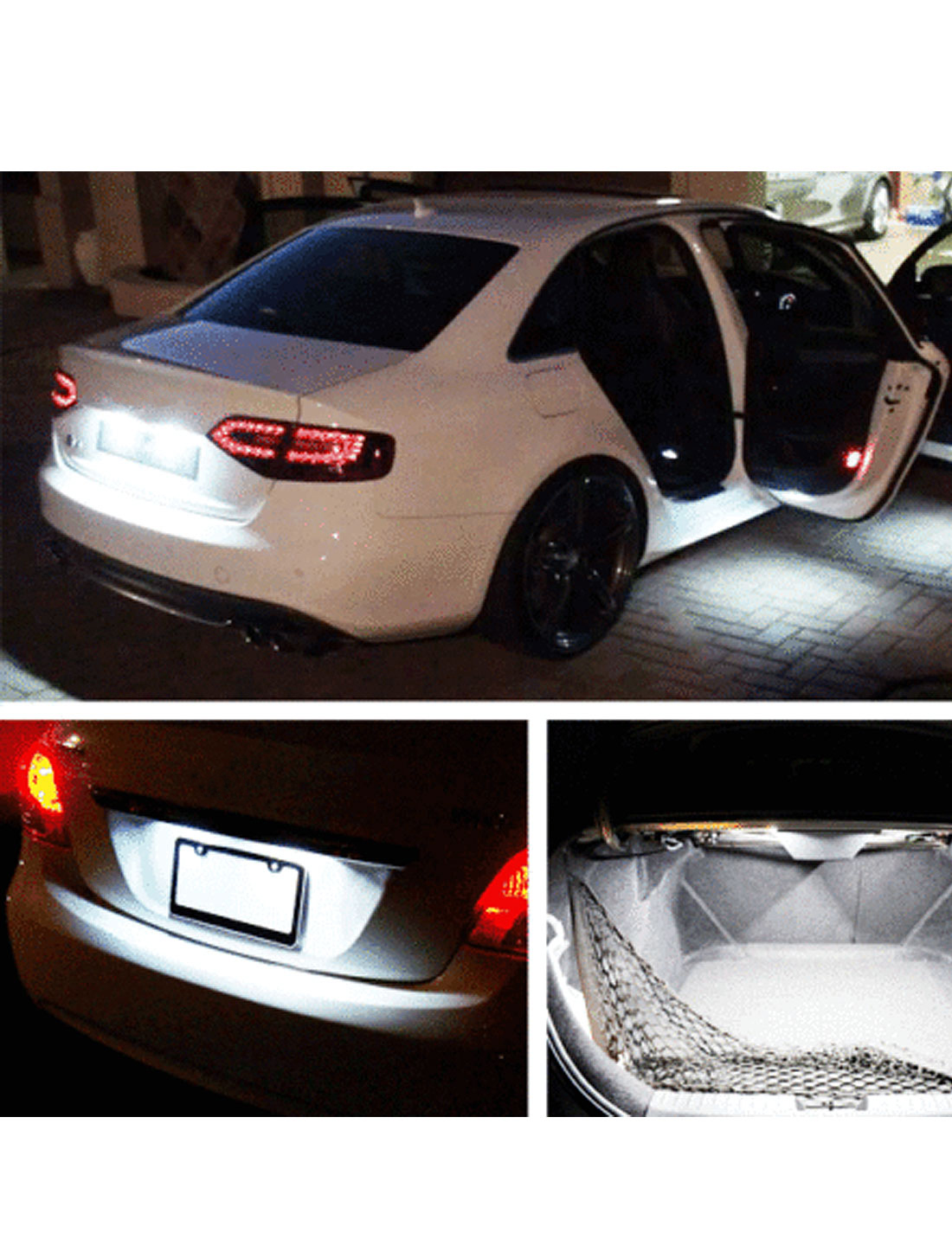 10PCS White LED Map Dome Light Interior Package Kit for Honda Civic 2006-2012