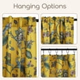 thumbnail image 6 of Thermal Curtains 63 Inch Length for Summer Heat,Light Heat Blocking 50% Black Out Nature Tree MCM Tropical Curtains for Living Room Bedroom 2 Panels Set,Yellow, 6 of 8
