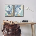 thumbnail image 3 of Stupell Industries Tropical Flower Petal Leaf Sprigs Botanical Pastels Painting Black Framed Art Print Wall Art, Set of 2, Design by Elizabeth Medley, 3 of 5