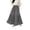Gray, variant on Busydd Women Skirt Fashion Vintage Solid Color Embroidery Maxi Skirt Casual Flowy Elastic Waist Long Skirts Free Size