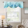 thumbnail image 6 of Blue Gradient Starfish Coral Tie Up Valances Curtain, Adjustable Kitchen Watercolor Ocean Coastal Sea Valances for Windows Decor, Rod Pocket Short Curtains Set for Bedroom/Bathroom, 42"x18", 6 of 9