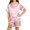 H-Pink, variant on ROHUUQUE Girls' Solid Color Satin Lounge Set Short Sleeve Button-Down Sleep Top and Shorts Soft Nightwear for Teens 5-16 Years Hot Pink