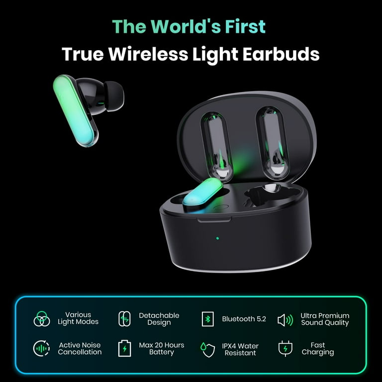 HHOGene Gpods Wireless Earbuds with Light Control,Noise Cancelling Bluetooth Earphones with Immersive Hi-Fi Sound,Fast Charging Case,Touch HHOGene Gpods Wireless Earbuds with Light Control,Noise Cancelling Bluetooth Earphones with Immersive Hi-Fi Sound,Fast Charging Case,Touch