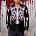 thumbnail image 2 of LIIPEE Halloween Graphic Shirt For Men Long Sleeve Turn Down Collar Button Up Shirts Male Autumn Comfortable Breathable Tops,M, 2 of 4