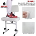 thumbnail image 5 of 5 Core Piano Bench 3" Padded Cushioned Stool w Backrest Heavy Duty Musician Chair Height Adjustable, 5 of 5