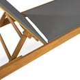 thumbnail image 6 of Lagunan 77.56"x26.38" Modern Minimalist Adjustable Acacia Wood Chaise Outdoor Lounge Chair, Dark Gray/Natural, 6 of 9