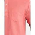 thumbnail image 4 of Free Assembly Men's Long Placket Polo Shirt with Short Sleeves, Sizes XS-3XL, 4 of 5