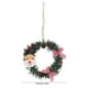 thumbnail image 3 of Mini Corona Navideña con Bastones, Agujas de Pino Artificiales, Muñeco de Nieve, Alces y Piñas | Plástico Verde | 13 X 13 X 1,5 Cm | Ligera y Reutilizable | Adornos Festivos para Las Fiestas, 3 of 6