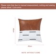 thumbnail image 2 of Juego de 2 fundas de almohada de lino con empalme a rayas y adornos de granja, funda de almohada de piel sintética, 2 of 5