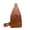 Brown, variant on PU Leather Sling Bag for Men Women Small Crossbody Backpack Chest Bag with Earphone Hole for Travel Hiking Outdoor Daypack