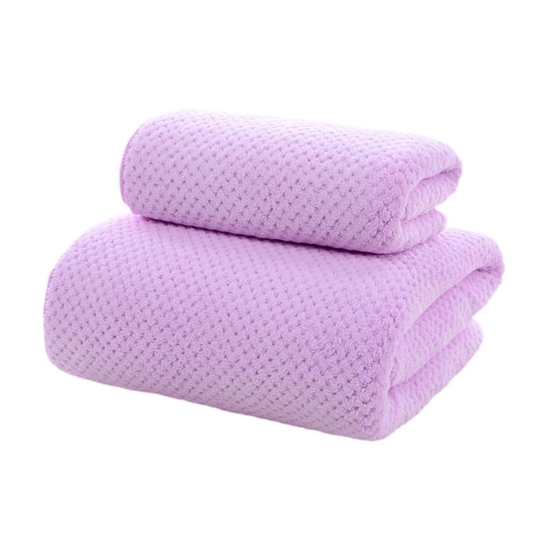 Juego de toallas de baño, toalla absorbente, toalla de baño, toallas de baño, paño de lavado cómodo, suave para Sauna, Hotel, salón de casa, baño Violeta
