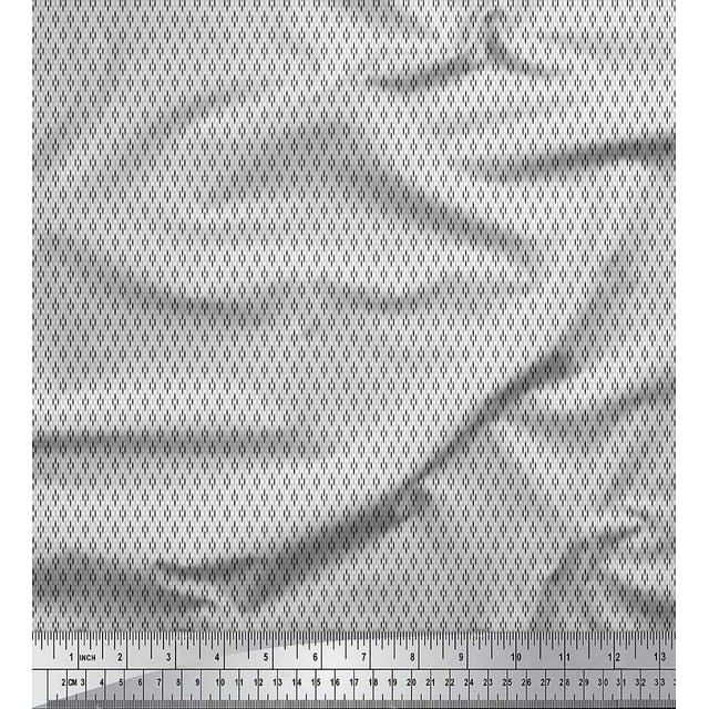 Soimoi Cotton Voile Fabric Geometric Small Printed Craft Fabric by The Yard 56 Inch Wide
