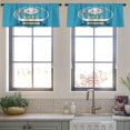 thumbnail image 3 of LALILO Kitchen Curtain Valance Merry Christmas Christmas Rod Pocket Window Curtain 52"x 18" Set of 2, 3 of 5