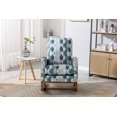 thumbnail image 3 of Luccalily Rocking Accent Chair,Upholstered Glider Chair with Fabric Padded Seat and Solid Wood Base, Armchair with Side Pocket for Nursery,Modern Design for Living Room, Bedroom, 3 of 11