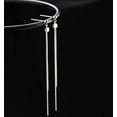thumbnail image 5 of Solid 925 Sterling Silver Tassel Chain Dangle Earrings for Women Teens Long Dangle Drop Earrings Minimalist, 5 of 6
