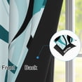 thumbnail image 2 of Black Teal Abstract Wavy Line Blackout Curtains,2 Panels,52x96 Inch,Thermal Insulated Grommet Window Drapes for Living Room Bedroom, 2 of 6