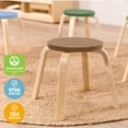 thumbnail image 6 of ECR4Kids Bentwood Stackable Stools, 12in Seat Height, Classroom Furniture, Earthtone, 6-Piece, 6 of 9