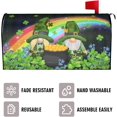 thumbnail image 3 of Irish Gnomes St. Patrick''s Day Mailbox Covers, 18 X 21 Shamrock Gold Coins Pot Magnetic Mailbox Cover, Holiday Decorations Mailbox Wrap Post Letter Box Cover Decor for Home Garden Outdoor, 3 of 5