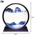 thumbnail image 3 of GUOOL Tableau de Sable en Mouvement Rond en Verre 3D Affichage en Mouvement Bleu 7 Pouces, 3 of 9