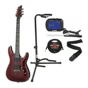 Schecter Hellraiser C-1 6-String Electric Guitar (Black Cherry) and Tuner Bundle