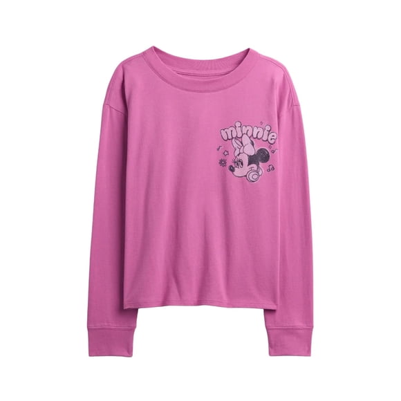 Remera de manga larga para niñas GAP con gráfica elevada en lila XS (Argentina)
