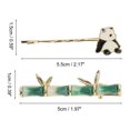 thumbnail image 4 of Unique Bargains 1 Pair Bobby Pin Animal Hair Clips Cyan Green Black White, 4 of 5