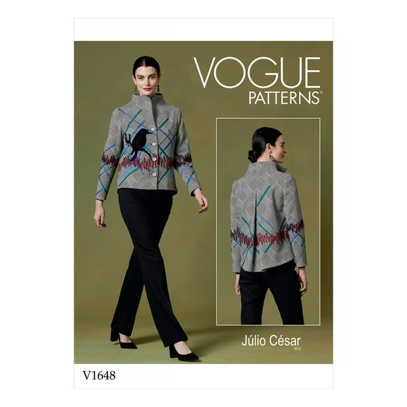 Vogue Patterns Pattern: Julio Cesar, Misses' Jacket Sizes 6-8-10-12-14