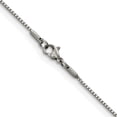 thumbnail image 3 of Stainless Steel Box Chain Styles Necklace Chisel Polished 1.2 mm 18 inch, 3 of 4