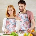 thumbnail image 5 of Pioneer Flower Floral Print Pattern Apron-Garden Aprons for Women with Pockets-Cotton Linen Waterproof Kitchen Cooking Gardening Aprons Adjustable for Kitchen,Cooking,BBQ and Salon 33x27 Inch, 5 of 7