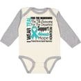 thumbnail image 3 of Inktastic Ovarian Cancer I Wear Teal Ribbon Tribute Boys or Girls Long Sleeve Baby Bodysuit, 3 of 5