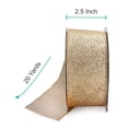 thumbnail image 2 of Cinta decorativa CT CRAFT LLC Wired con purpurina, 6,35 cm, 18 m, dorada, 2 of 6