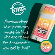 Tom’s of Maine Summer Fun Wicked Cool! Natural Deodorant for Tweens, Aluminum Free Deodorant Stick, 1.6 oz