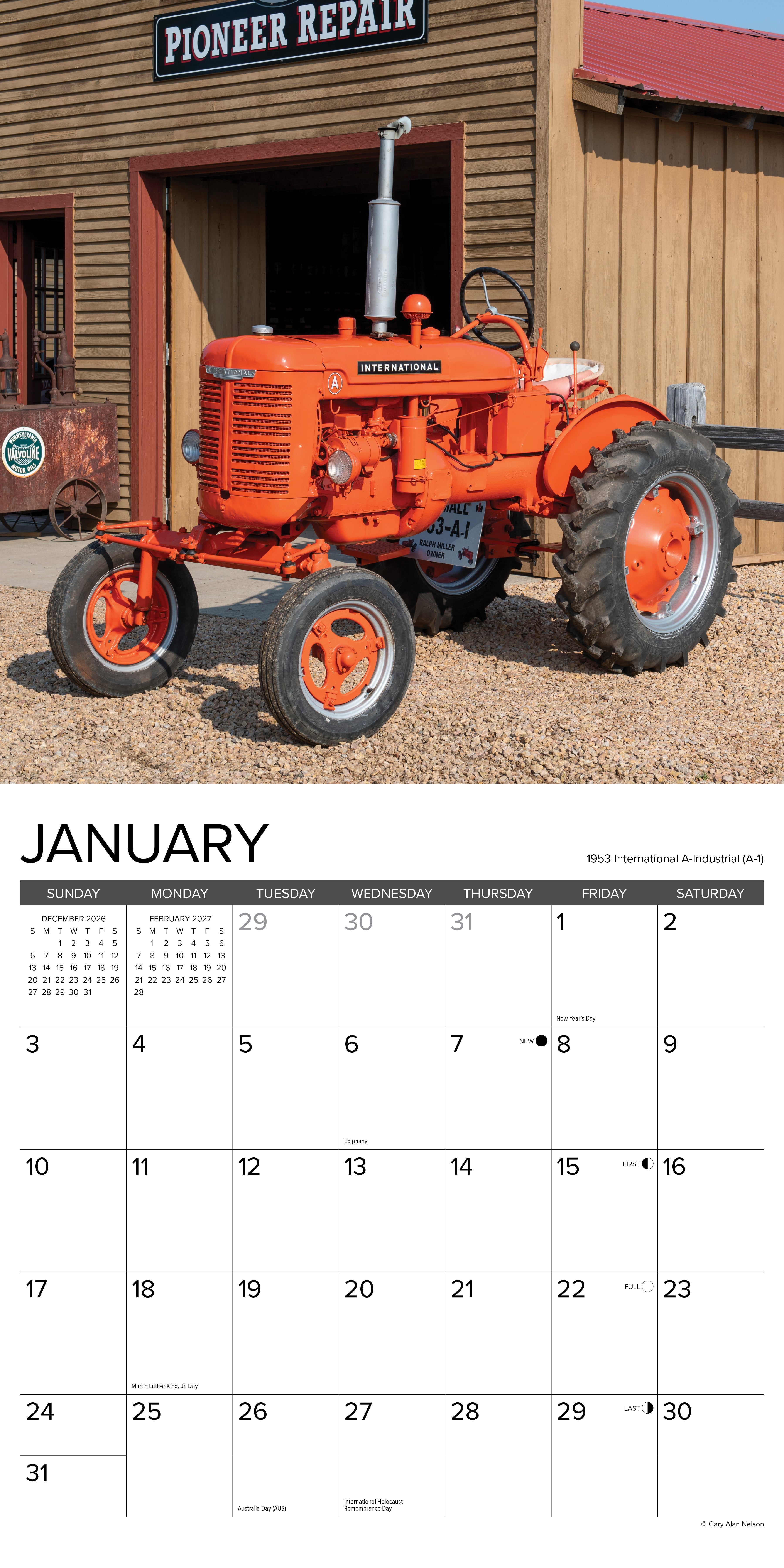 Willow Creek Press, Classic Tractors 2027 Wall Calendar
