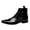 Black, variant on Santimon Men Leather Boots Brogue Oxford Dress Boots Casual Chukka Boots Ankle Boots Black 12.5 US