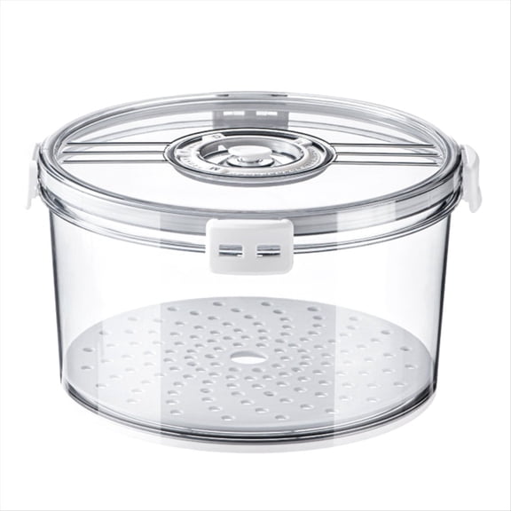 Qilidiba Airtight Bread Box Round Homemade Bread Storage Container Time Recording Bread Keeper for Homemade Bread
