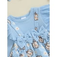 thumbnail image 6 of FEORJGP Toddler Girl 2Pcs Halloween Outfits 0 3M 6M 9M 12M 18M Infant Newborn Long Sleeve Jumpsuits Crew Neck Bodysuits Pumpkin Flower Print Rompers wshion Cute Sweet Clothes for Spring Fall, 6 of 6