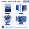thumbnail image 3 of 2 Pack 75L Laundry Basket, Collapsible Laundry Hamper with Reinforced Handles, Freestanding Waterproof Clothes Hamper for Bedroom, Bathroom, Dorm, Closet, Blue, 3 of 8