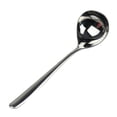 thumbnail image 1 of Yuarrent 1 Uds. Cuchara para sopa cuchara de acero inoxidable con acabado de espejo cuchara para sopa grande Buffet banquete cena vajilla utensilios de Mostrada plata y mango largo Yuarrent HA3916-02B, 1 of 6