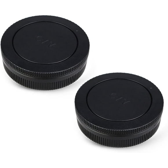 2 Pack JJC Body Cap and Rear Lens Cap Cover Kit for Canon EOS M50 M100 M200 M5 M6 M6 Mark II M10 M3 M2 M and More Canon