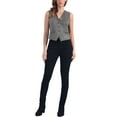 thumbnail image 2 of INSPIRE CHIC Women's Vest Faux Suede V Neck Button Vintage Casual Sleeveless Jacket S Grey, 2 of 6