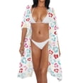 thumbnail image 3 of HELLHERO Watercolor Colorful Leopard Print Kimono - Lightweight Breathable Beach Cover Up | Flowy Loose Fit for Summer Vacation, Pool & Resort, 3 of 6