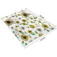 thumbnail image 4 of White Sunflower Butterfly Sun Pattern Blanket,Comfortable Soft Lamb Wool Throw Blanket,All Season,Warm Lightweight Blankets for Sofa Bed Couch Living Room Chair,40"x50", 4 of 4